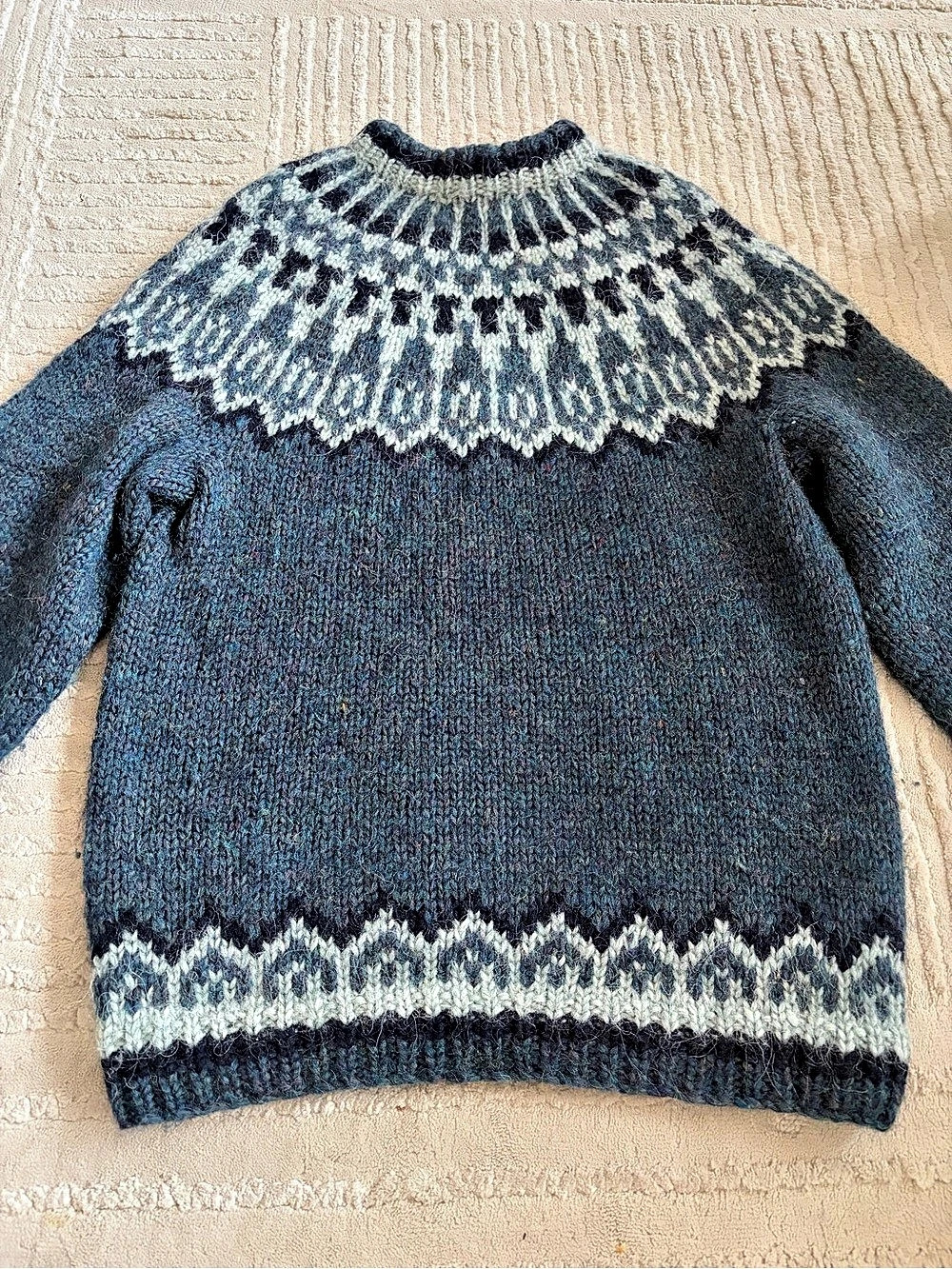 The Handknitting Association of Iceland Icelandic handknit sweater Blue